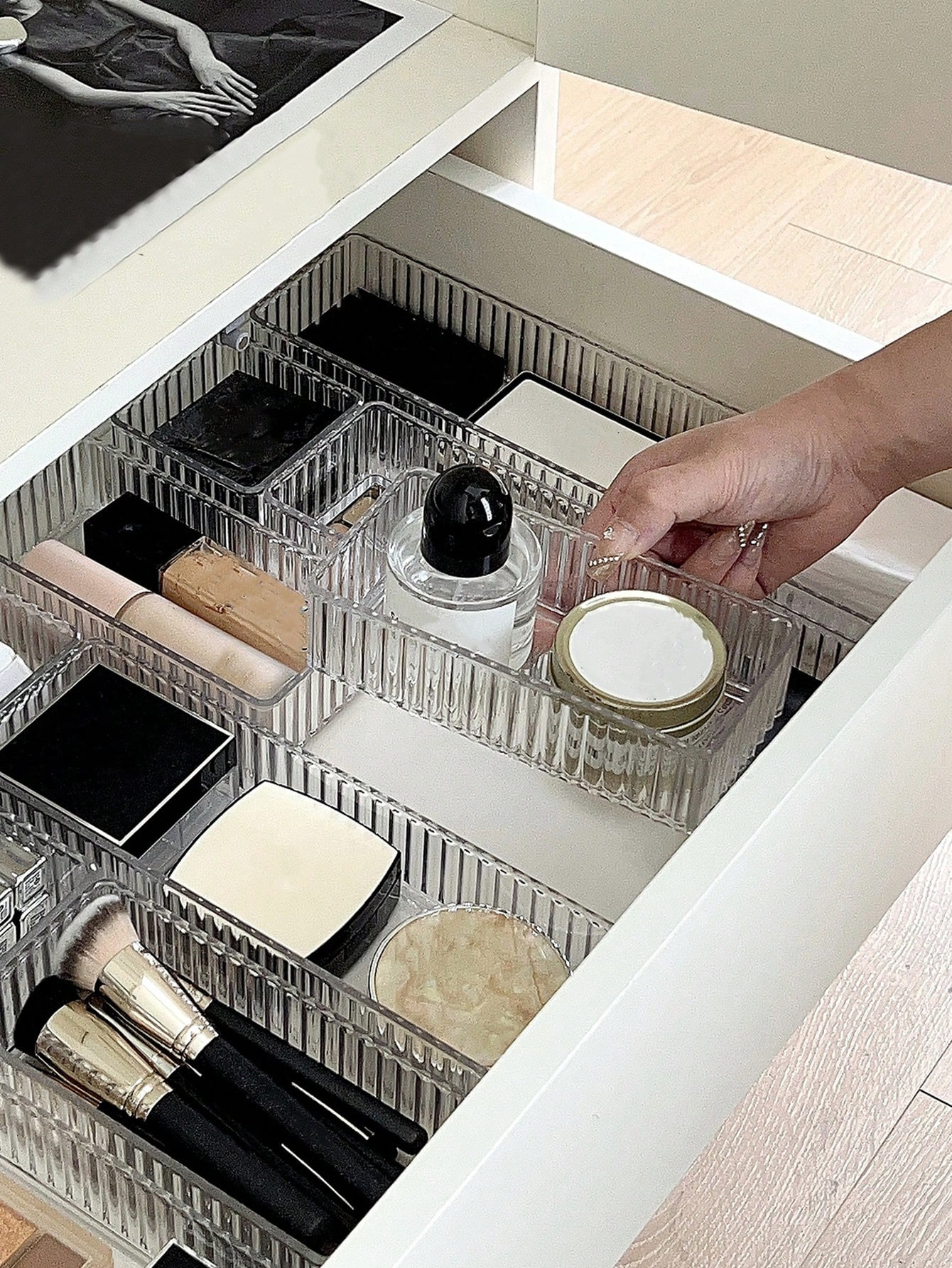 6pcs/set Drawer Cosmetic Storage Box, Transparent Vanity Drawer Cabinet, Makeup Brush Organizer, ... | SHEIN