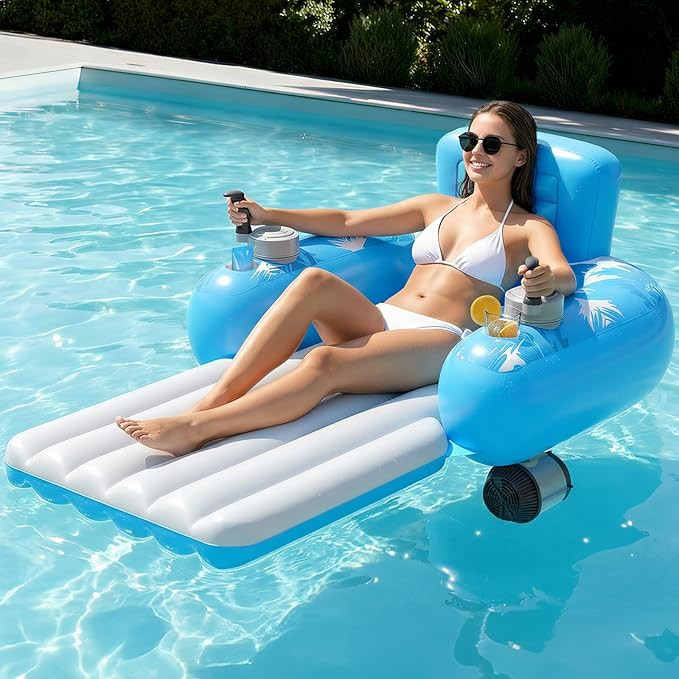 HopeRock Inflatable Motorized Pool Floats for Adults - Rechargeable Pool Lounger with Dual Motors... | Amazon (US)