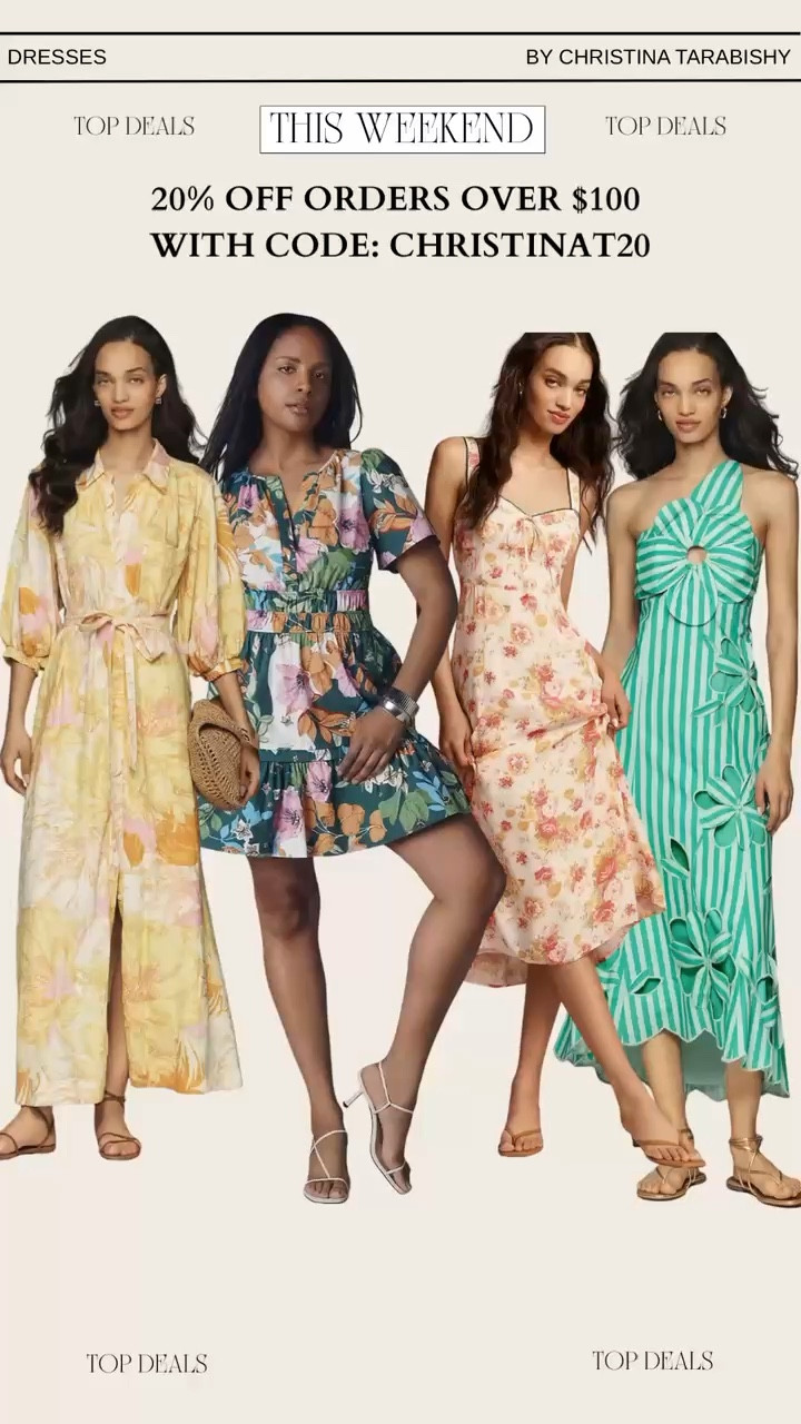 Spring dresses from @Anthropologie on sale these weekend only with code CHRISTINAT20 

#LTKWedding