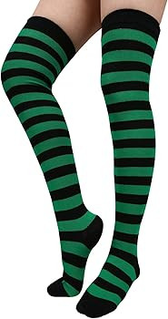 Thigh High Socks for Women Striped Over Knee High Long Sock Rainbow high stockings Athletic Cute Cos | Amazon (US)
