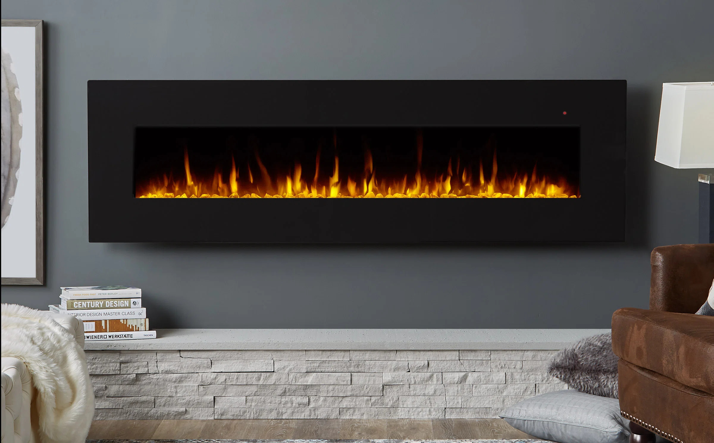 Real Flame Corretto Wall Mounted Electric Fireplace in Black by Real Flame & Reviews | Wayfair | Wayfair North America