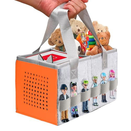 ThxYour Protective Carry Case for Toniebox Starter Set, Upgraded Folding Case for Toniebox Accessories, Large Size Storages Travel Bag for Kids, Can Hold 30-40 Tonies Figures Characters (Orange) | Amazon (US)