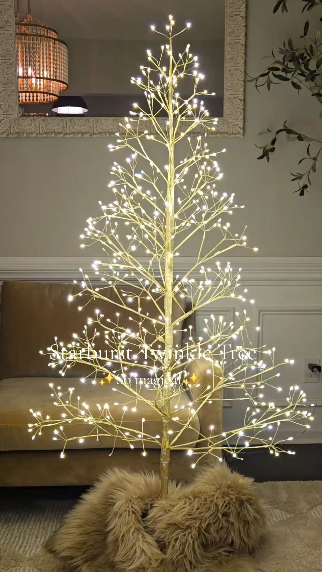 This Starburst Twinkle Trees are back. My tip is to take the time to separate each individual branch when you get it home. Otherwise you won't achieve this look.   

 #LTKSeasonal #LTKHome