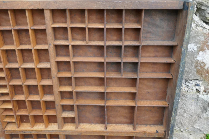 French Vintage Print Tray - Vintage Print Tray - Vintage Tray - Print Tray - Wooden Print Tray - ... | Etsy (US)