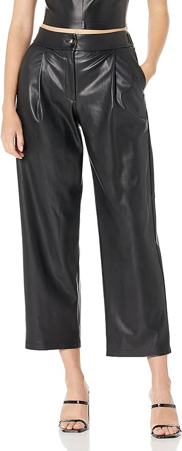 The Drop Women's Theor Vegan Leather Trouser | Amazon (US)