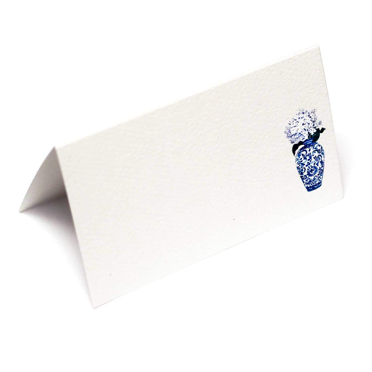 Nancy Nikko Place Cards with Blue and White Ginger jar with White Flowers. Table Tent Style, Scor... | Amazon (US)