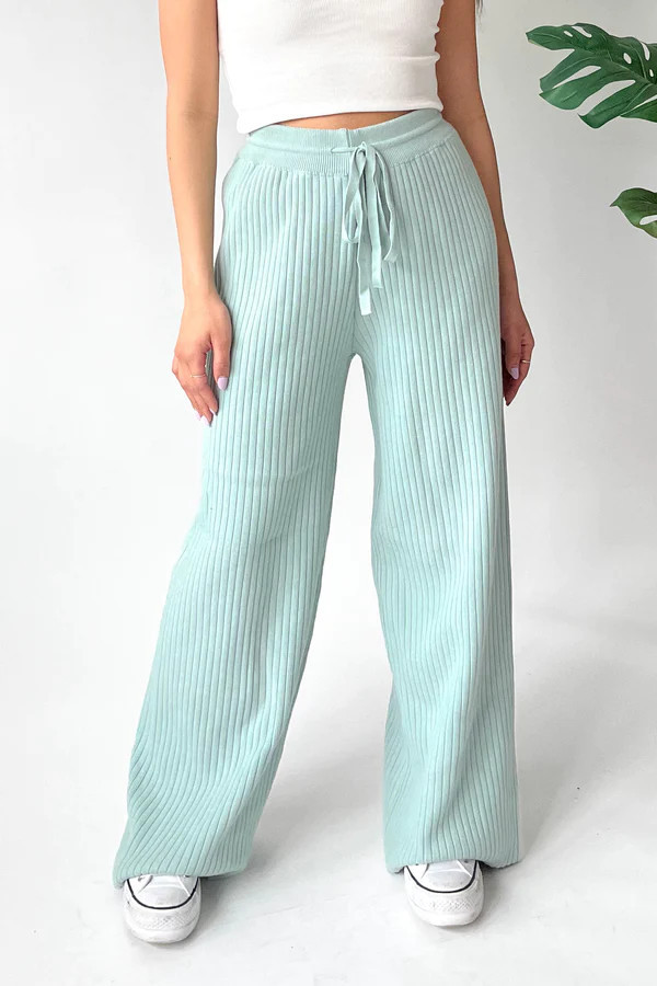Unwritten Love Knit Pants in Seafoam | Grey Bandit