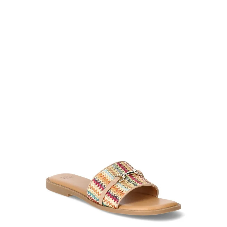 Time and Tru Women's Horsebit Hardware Slide Sandal | Walmart (US)