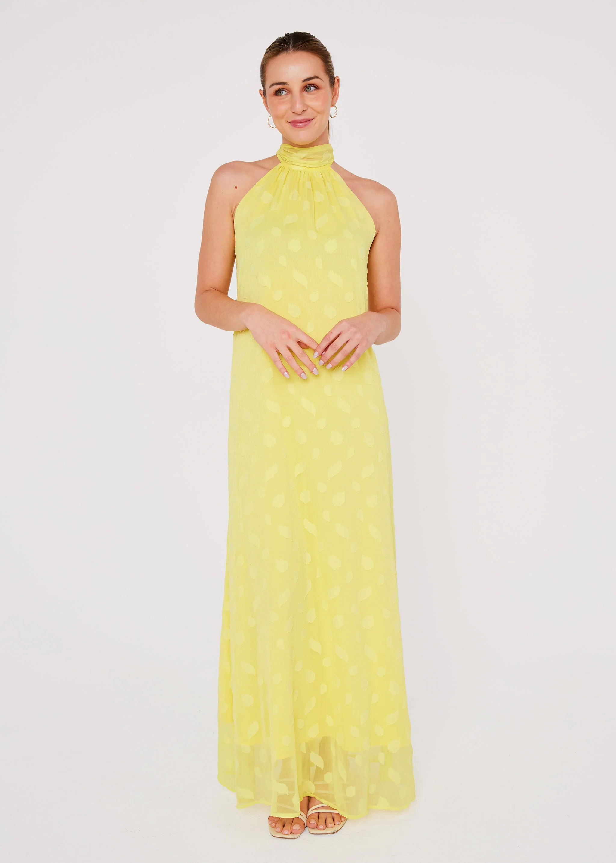 Rory Gown Lemon Leaf Chiffon | Abbey Glass