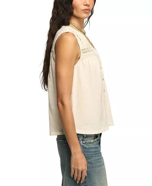 Lucky Brand Women's V-Neck Sleeveless Top - Macy's | Macy's