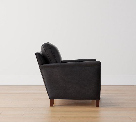 Tyler Leather Square Arm Armchair | Pottery Barn (US)