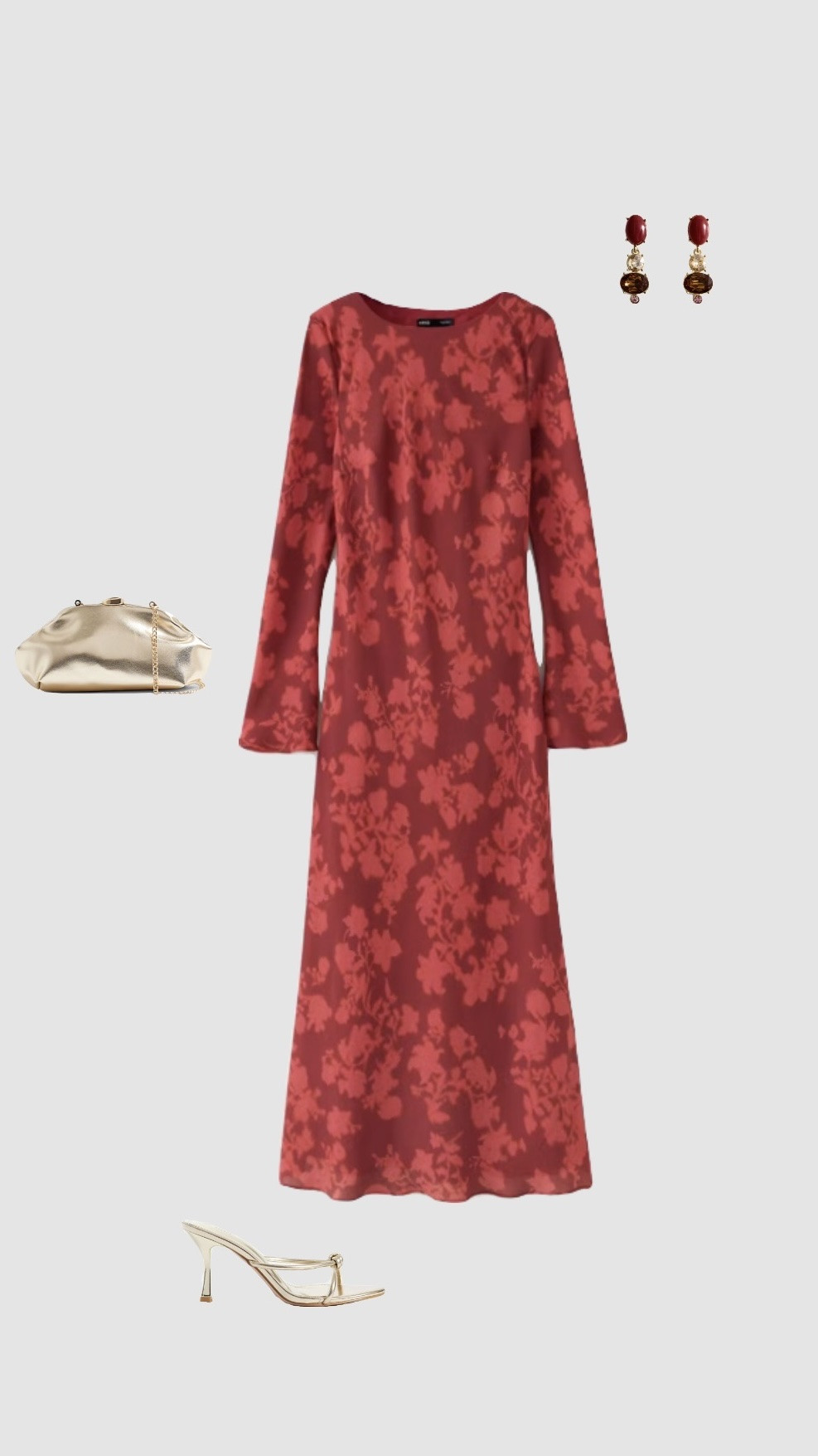 Summer Evening Night Out Outfit ❤️

• Red floral maxi dress holiday outfits dinner date night outfit wedding guest dress womens wedding guest dresses autumn fall transitional outfits August September outfit gold clutch bag strappy heels wedding accessories party outfits •

#LTKsummer #LTKautumn #LTKwedding
