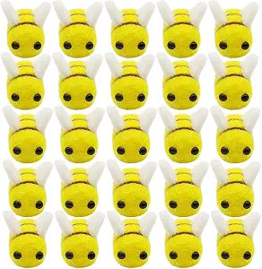TIHOOD 20PCS Wool Felt Bee Craft Balls Bee Craft Supplies for Baby Shower Gender Reveal Party Nur... | Amazon (US)