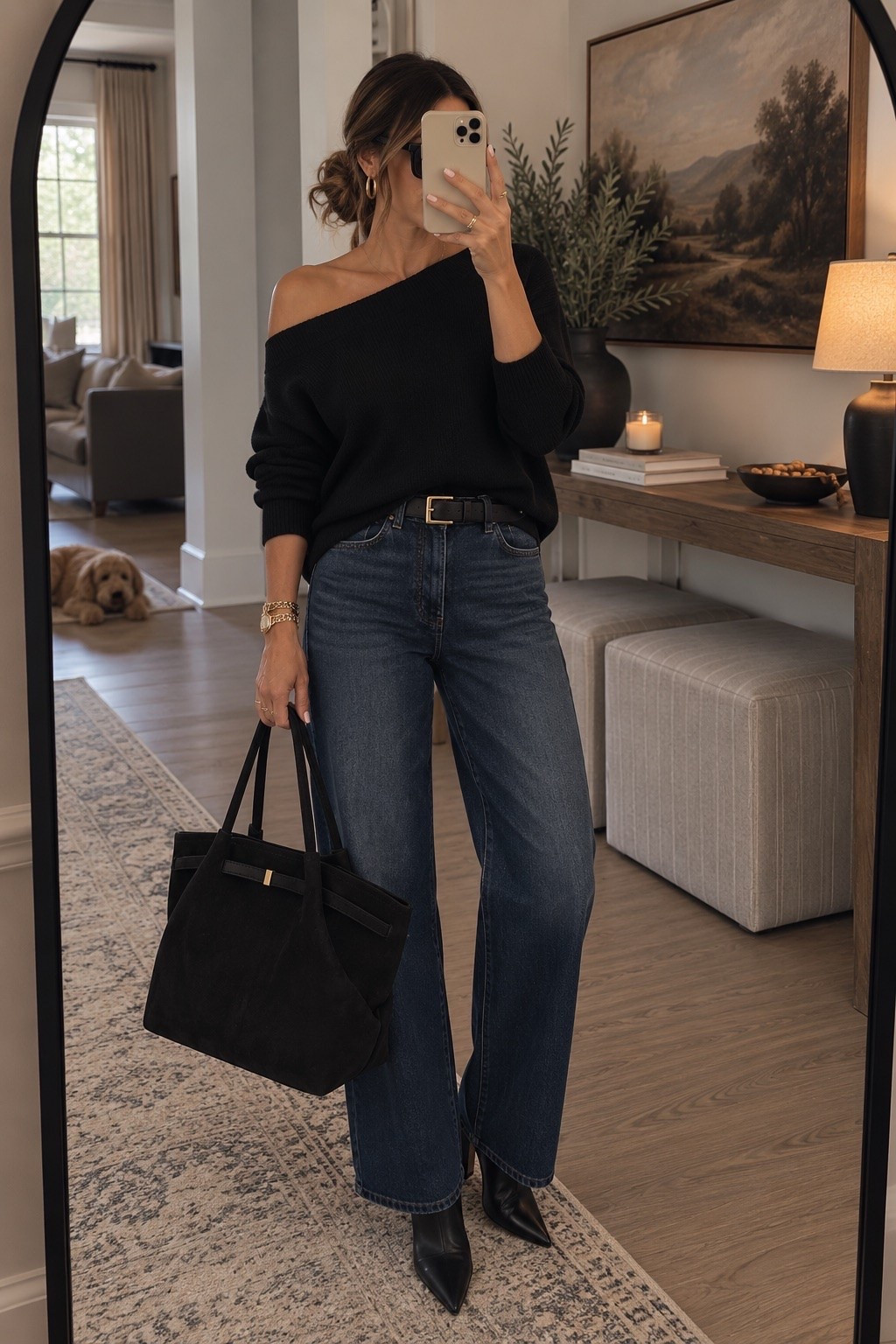 The Abercrombie barrel jeans are doing all the work in this one 🤎 Paired with a slightly off-the-shoulder black sweater, black ankle boots and a suede tote for an effortless fall outfit. Save this one for your next casual date night! #AbercrombieOutfit #BarrelJeans #FallStyle #FallDateNight #WomensFallFashion #LTKFall

#LTKSaleAlert #LTKSeasonal #LTKootd