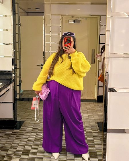 Yellow & Purple colorblocking outfit 💜💛

#LTKplussize #LTKmidsize #LTKstyletip