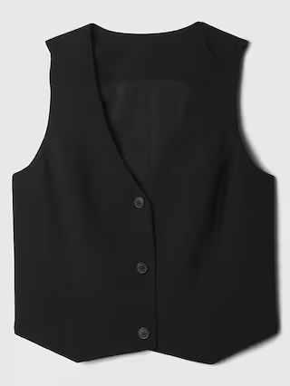 Crepe V-Neck Vest | Gap Factory