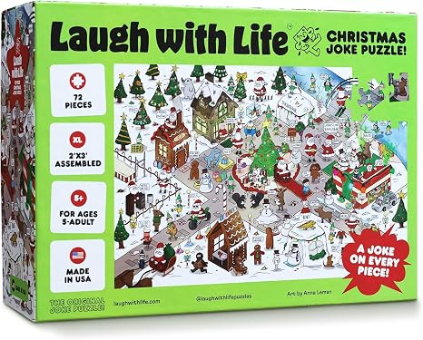 Christmas Joke Puzzle – 72pcs Christmas-Themed Kids Jigsaw Puzzle for Adults, Extra Large Floor... | Amazon (US)