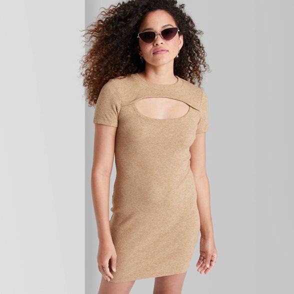 Women's Short Sleeve Cut Out Sweater Dress - Wild Fable™ | Target