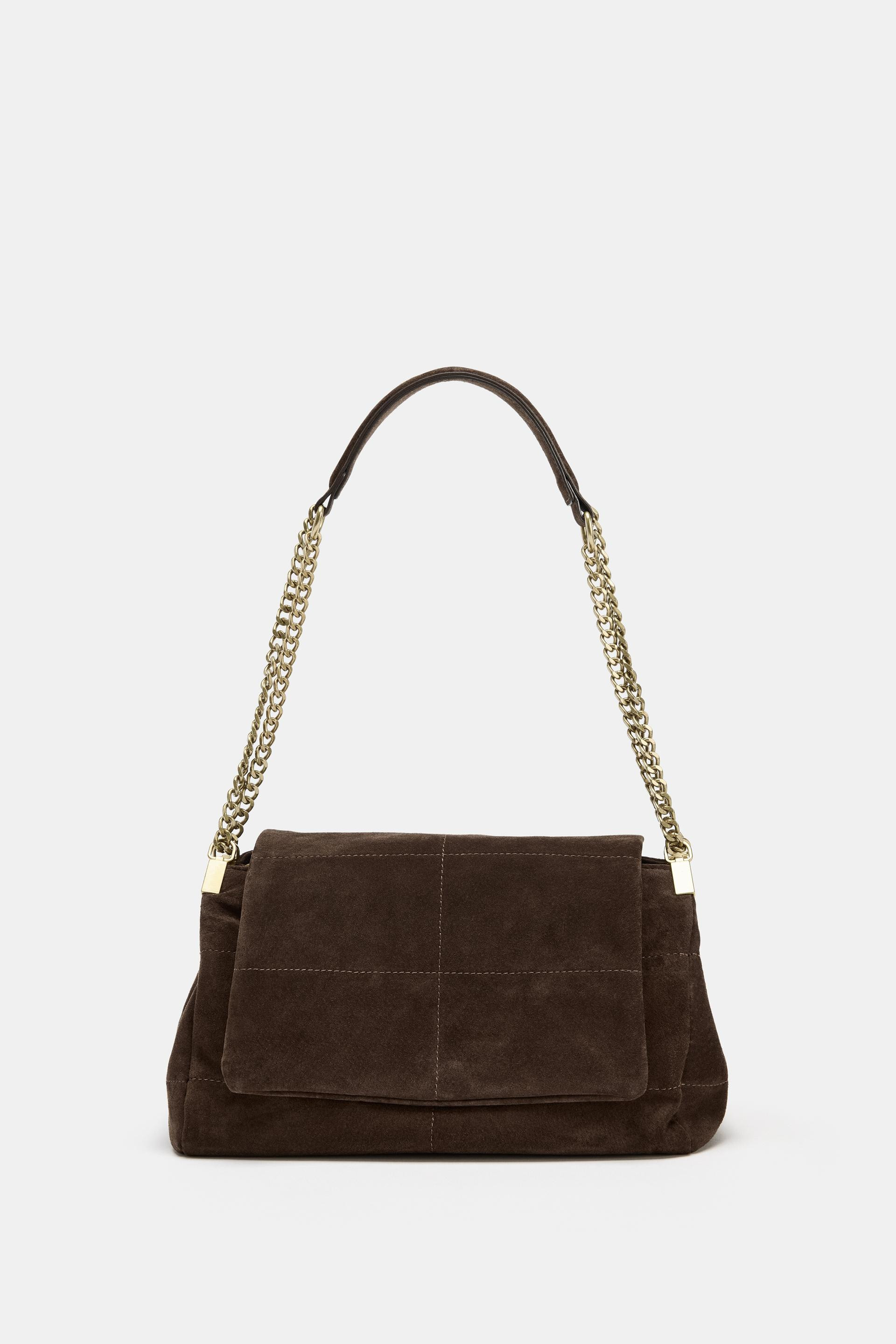 LEATHER SHOULDER BAG | Zara UK