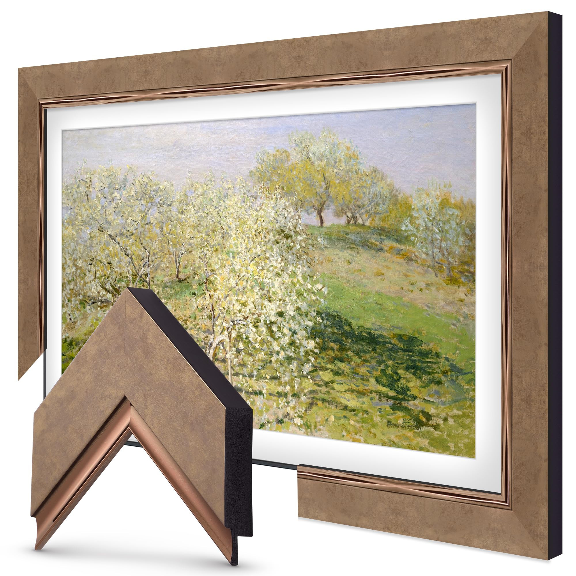 Contemporary Bronze 65" Premiere Deco TV Frame - Compatible ONLY with Samsung The Frame TV and Pr... | Amazon (US)