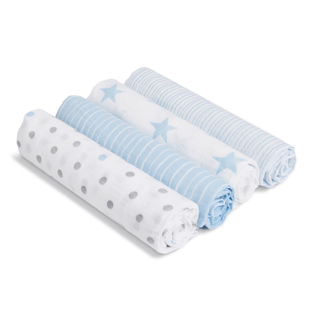 Aden by Aden + Anais Muslin Swaddle Blankets - Dapper - 4pk | Target
