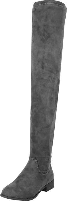 Cambridge Select Women's Over The Knee Thigh-High Chunky Block Heel Boot | Amazon (US)