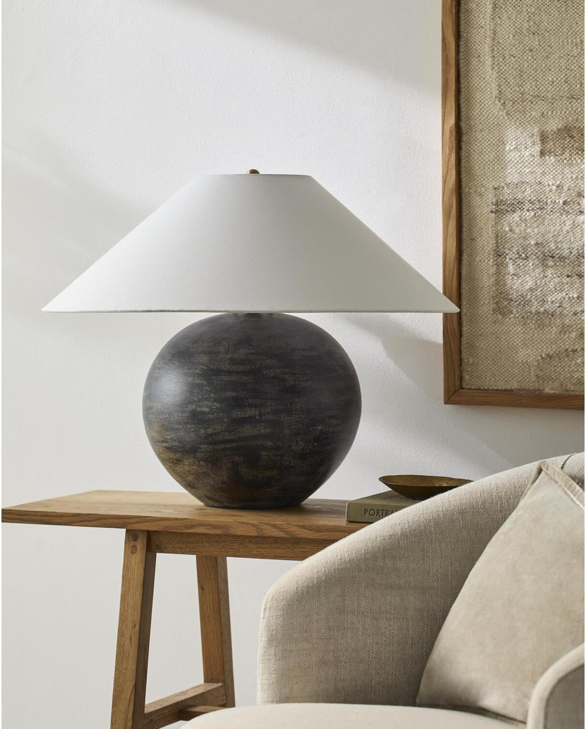Livabliss x Galey Alix Saint Martin Traditional Table Lamp, 19" H x 25" W x 25" D, Black/Brown | Amazon (US)
