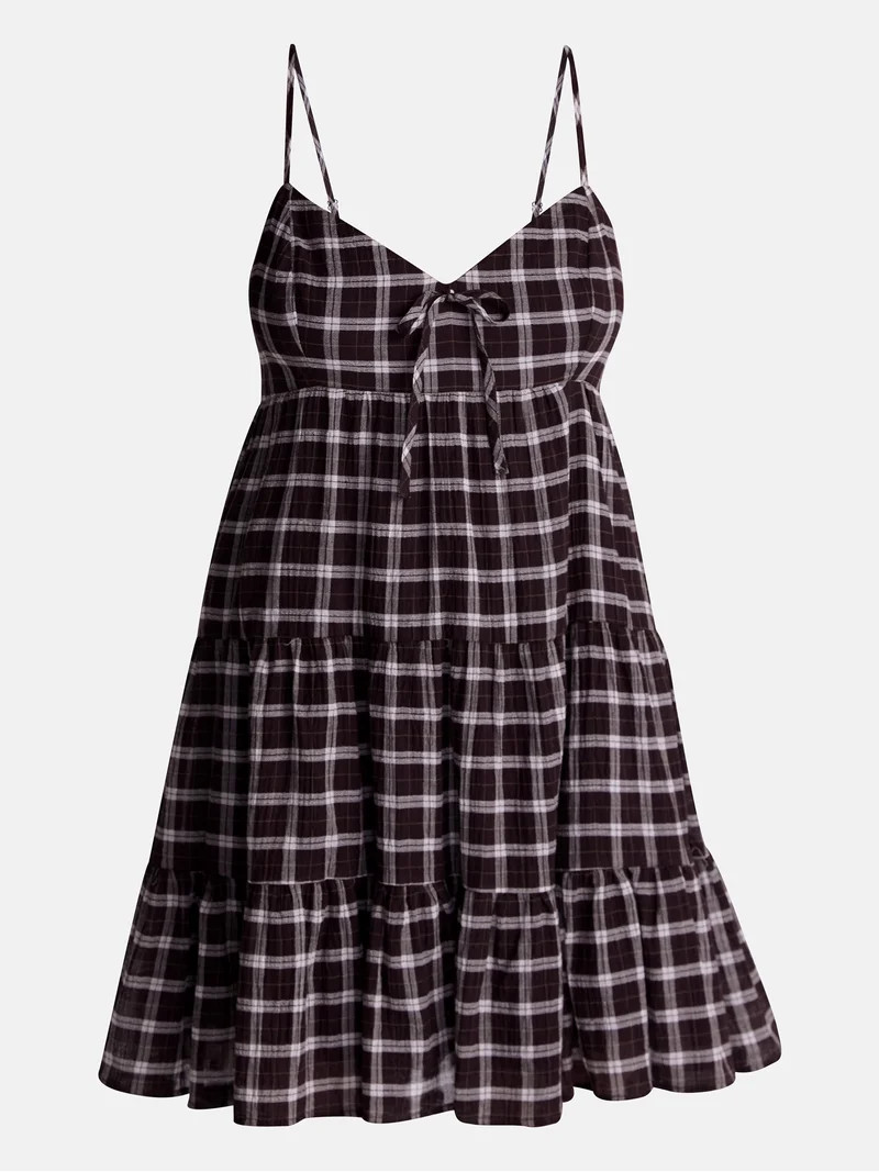 No Boundaries Tiered Trapeze Dress, Women's XXS-XXL | Walmart (US)