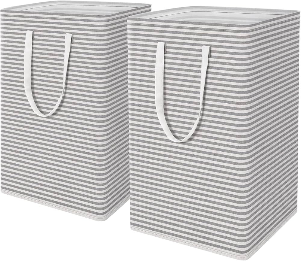 WISELIFE 2-Pack Laundry Hamper 75L Collapsible Large baskets with Handles Freestanding Waterproof... | Amazon (US)