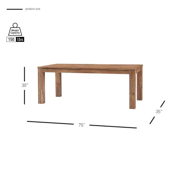 Acacia Solid Wood Dining Table | Wayfair North America
