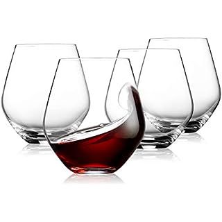 Colovie Colored Wine Glasses Set of 6, Stemless Wine Glasses, Large 15OZ, Colorful Short Glass Wi... | Amazon (US)