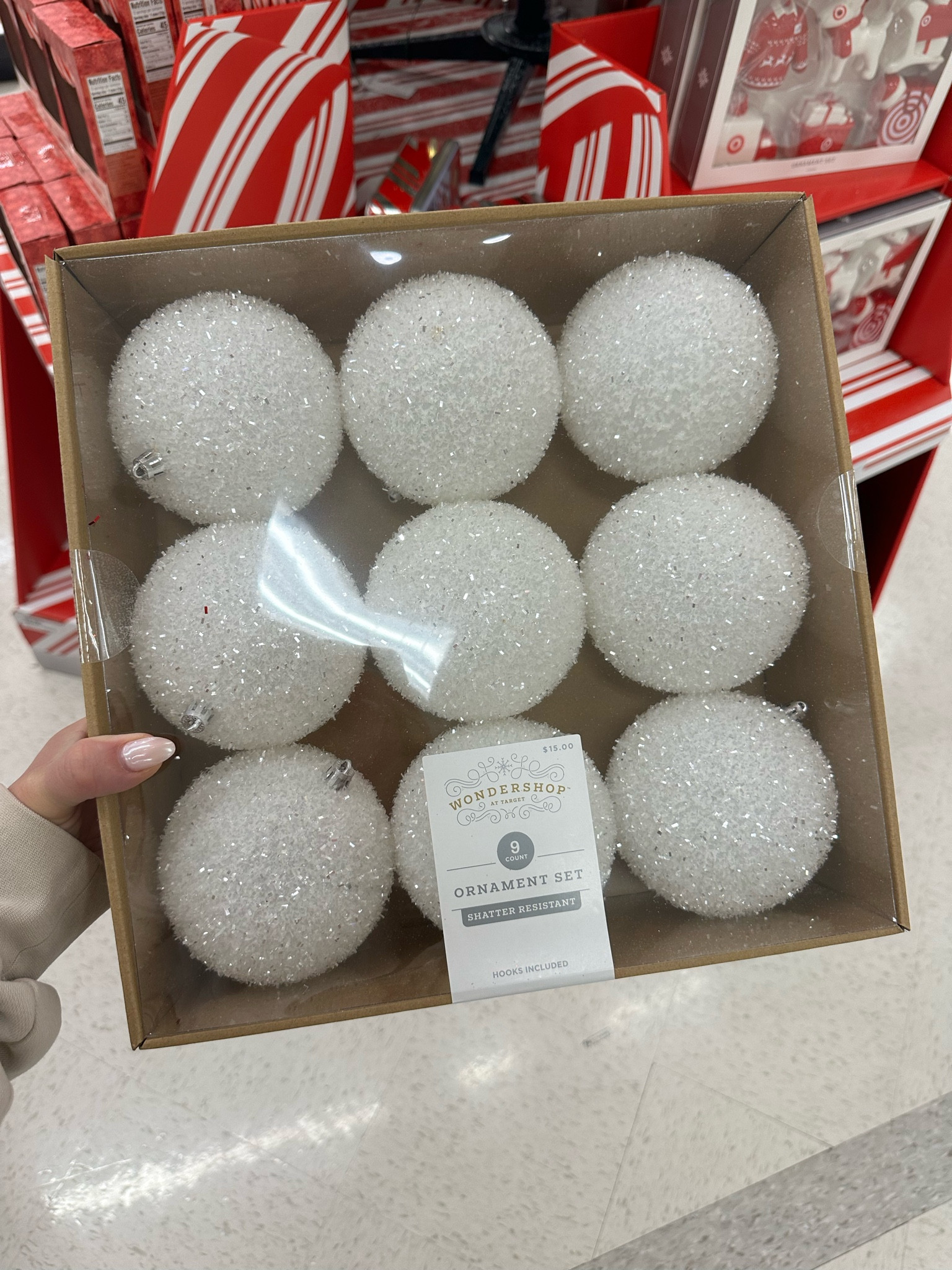 Shatterproof ornaments! They had different colors also. 

#wondershop #targetwondershop #targetornaments #targetchristmas #shatterproofornaments #neutralornaments #whiteornaments #christmastree #christmasdecorations

#LTKStyleTip #LTKHome #LTKSeasonal