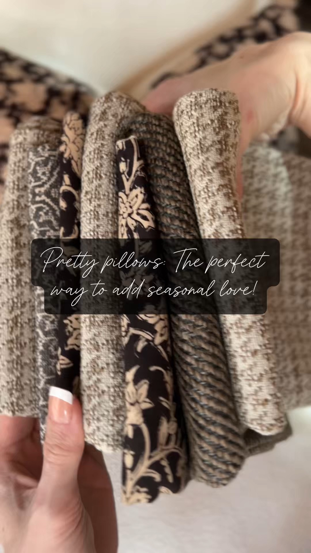 Yours and my favorite pillows!

The most perfect moody tones I wanted for our great room and the different textures make the space feel so much cozier! 😍

Details:
24” Almond jumper x 2
(using a 26” insert)
24” Shepherds check | Alder x 2
(using a 26” insert)
22” Black floral block print x 4
(using a 24” insert)
14”x20” Shepherd’s check | Alder x 2
(using a 14”x22” insert)
14”x20” Acadia x 2
(using a 14”x22”insert)

#LTKFindsUnder100 #LTKHome #LTKSeasonal



#LTKHome #LTKStyleTip #LTKSeasonal