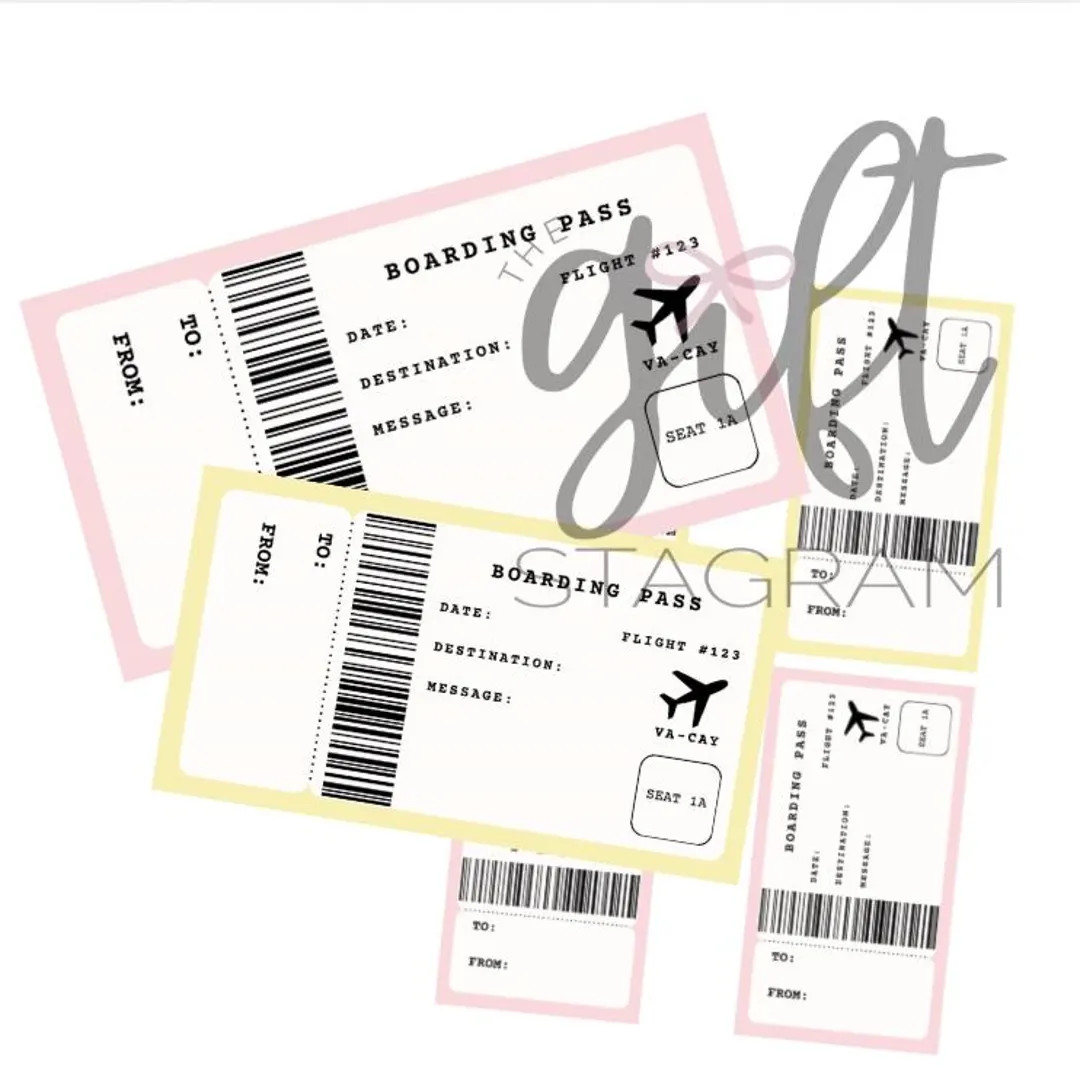 Boarding Pass Printable Gift Tag | DIGITAL DOWNLOAD | Birthday Gift Tag | Newlywed Gift Ideas | 2... | Etsy (US)
