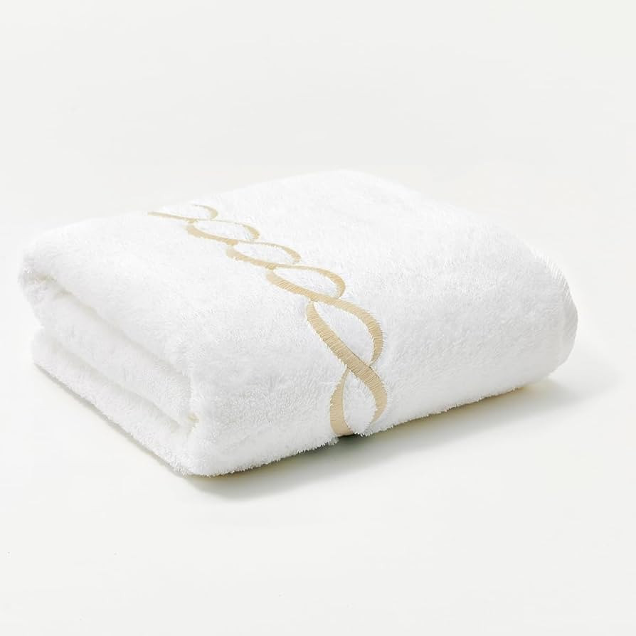 Superior 1000 Gram Egyptian Cotton Oversize 63 x 31 Bath Towel,1 Piece, Champagne Gold Chain | Amazon (US)