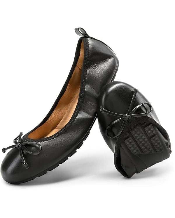 DREAM PAIRS Women's Flats, Foldable Ballet Flats for Women, Bowknot Round Toe Comfort Light Weigh... | Amazon (US)