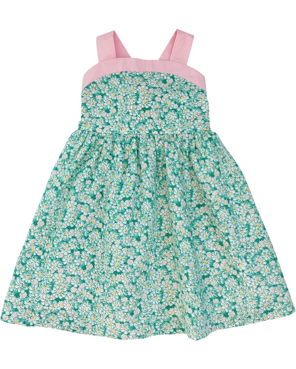Green Floral Bridgette Sun Dress | Smockingbird Kids