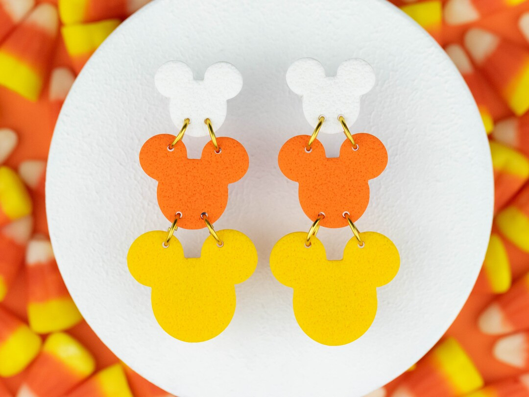 Candy Corn Mickey Earrings || Disney Halloween earrings, Disneyland Paris Halloween, Disney trick... | Etsy (US)
