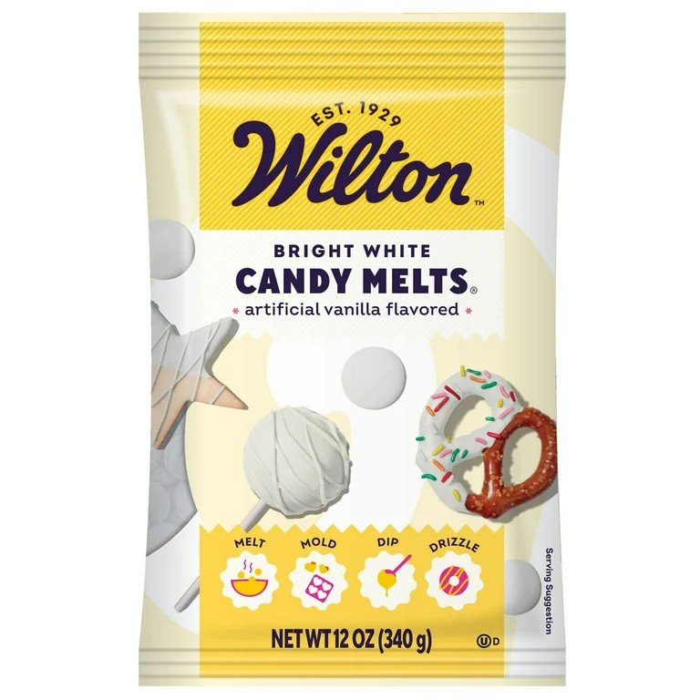 Wilton Bright White Candy Melts Vanilla-Flavored 12oz. Bag for Baking & Candy Making Wafer Chips | Walmart (US)