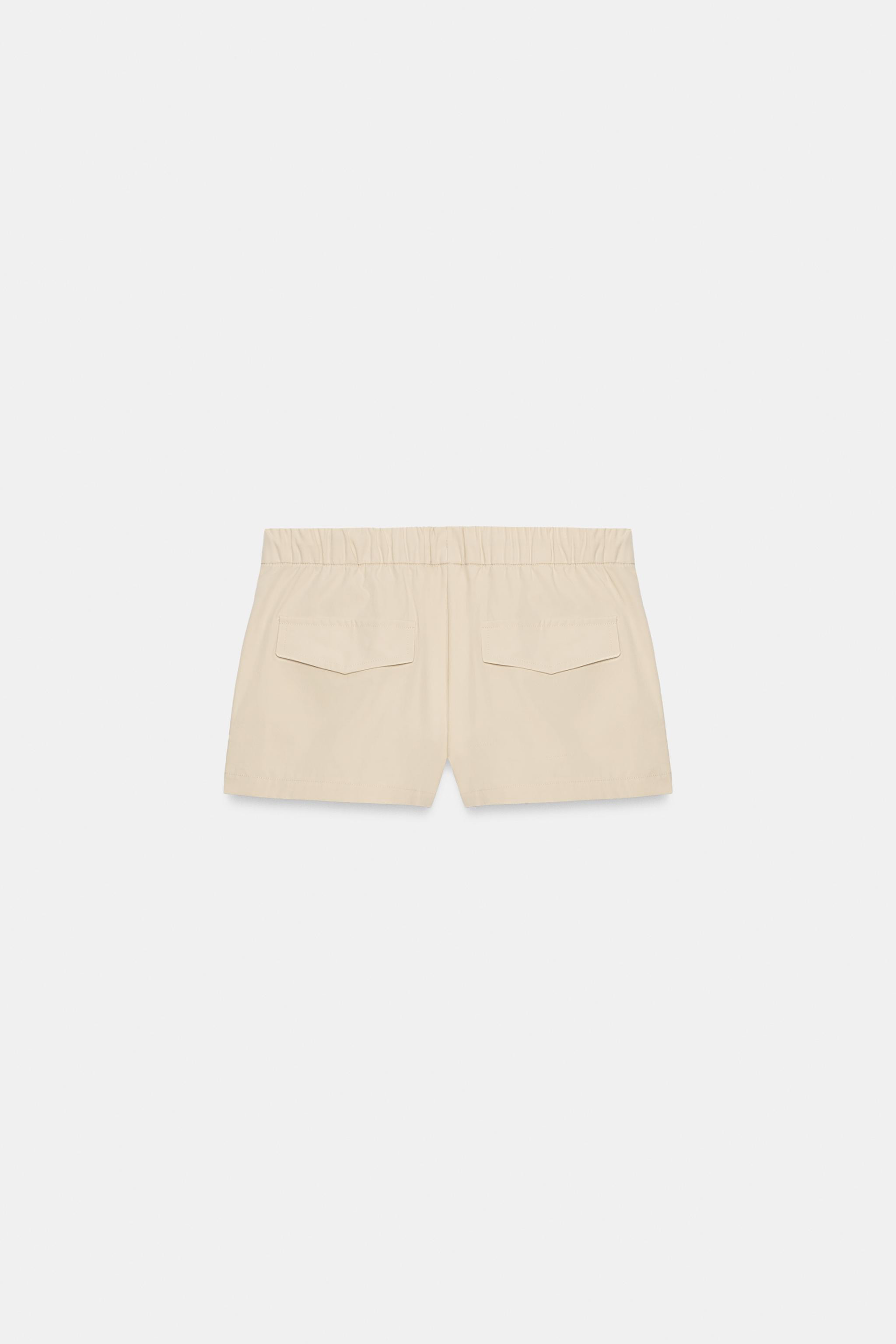 ELASTIC WAIST SHORTS WITH BUTTONS | Zara US