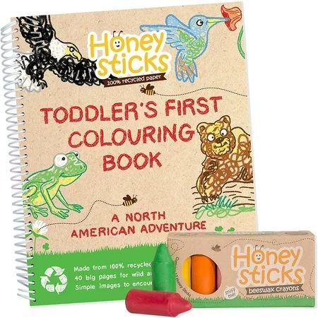 Honeysticks 100% Pure Beeswax Crayons Natural, Non Toxic, Safe for Toddlers, Kids and Children, Hand | Walmart (US)
