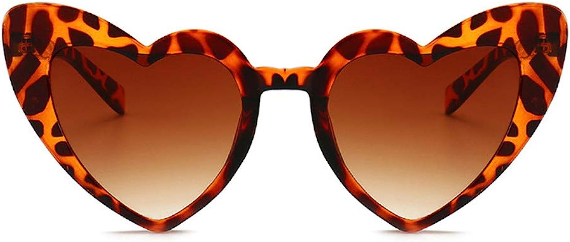 Zoint Clout Heart Sunglasses Goggles Vintage Cat Eye Mod Style Retro Kurt Cobain Glasses | Amazon (US)
