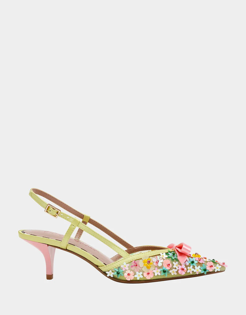 SADYY LIME MULTI Slingback Kitten Heel | Women's Heels | Betsey Johnson