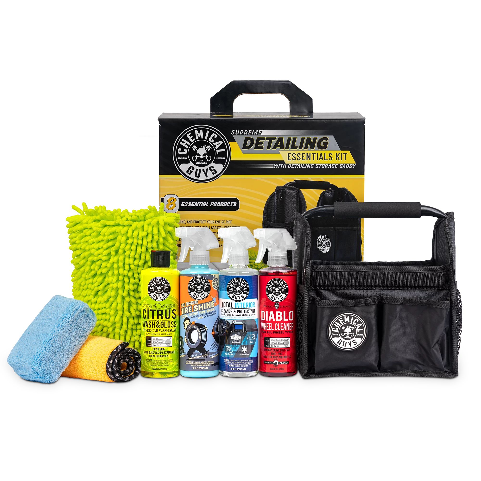 Chemical Guys Supreme Detailing Essentials Kit with Detailing Storage Caddy | Walmart (US)