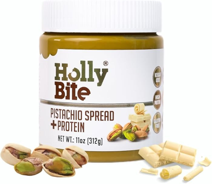 HollyBite, Pistachio Spread, No Sugar Added, No Palm Oil, High Fiber | Keto Friendly | High Prote... | Amazon (US)