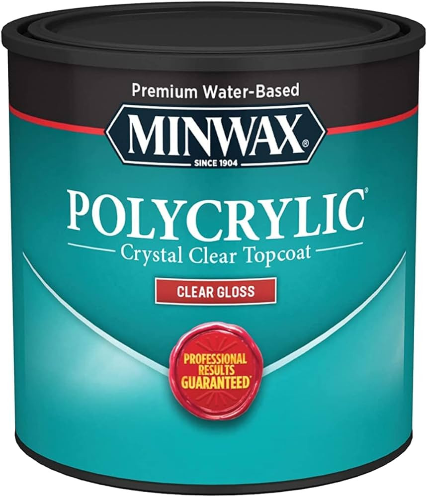 1/2 pt Minwax 25555 Clear Polycrylic Water-Based Protective Finish Gloss | Amazon (US)