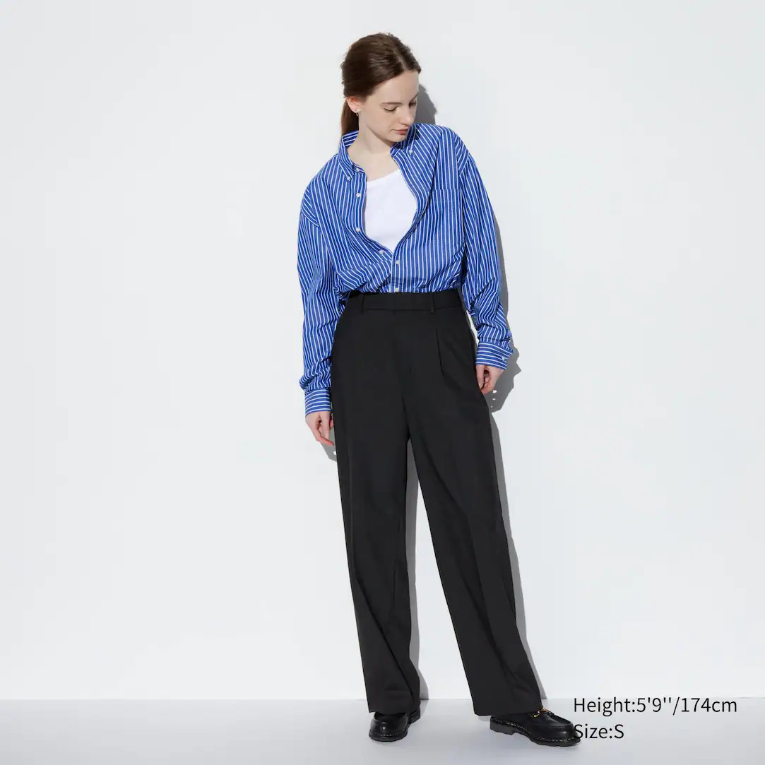 PANTALON LARGE PLISSÉ | Uniqlo FR