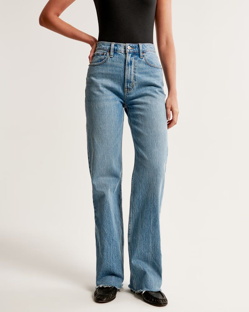 Women's High Rise 90s Relaxed Jean | Women's Sale | Abercrombie.com | Abercrombie & Fitch (UK)