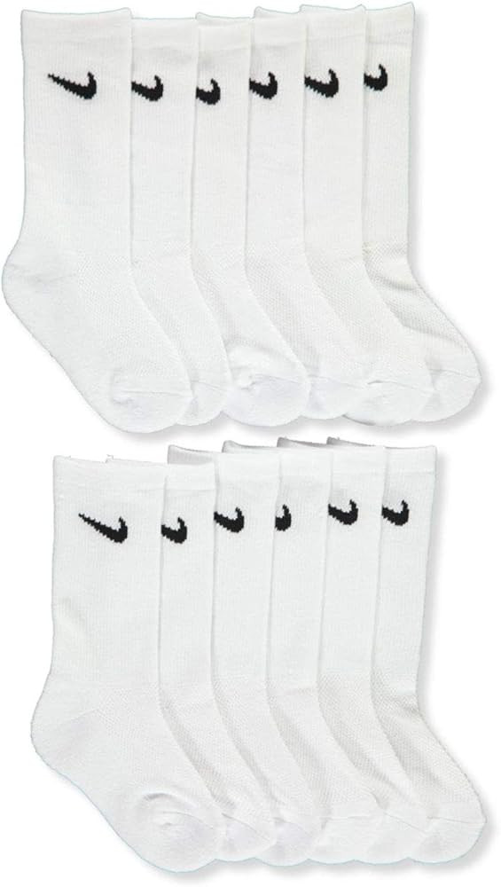 Nike Cushioned Mesh Crew Socks 6-Pack (Little Kid) | Amazon (US)