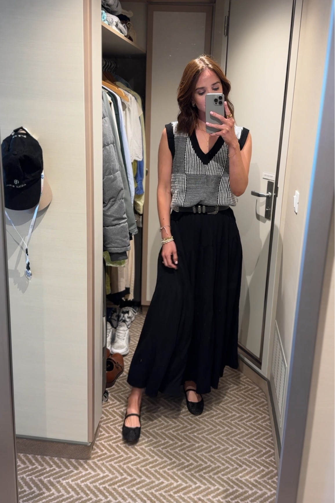 Date night outfit // easy date night outfit 
Summer sweater vest : wearing s
Black skirt : wearing s
Black flats : fit tts
Black belt 

Summer outfit idea // casual summer // Alaskan cruise outfit // Alaska cruise outfit 

#LTKFindsUnder50 #LTKStyleTip #LTKTravel